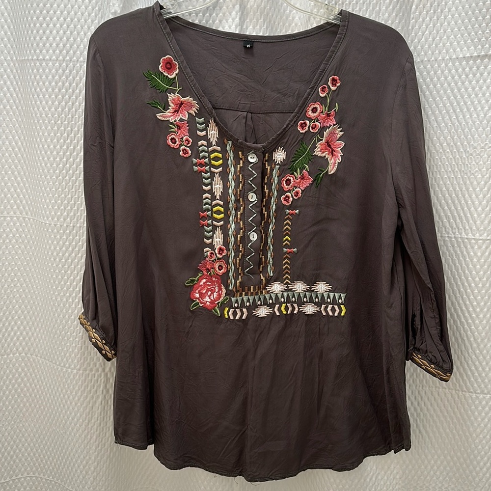 Floral Embroidered Blouse